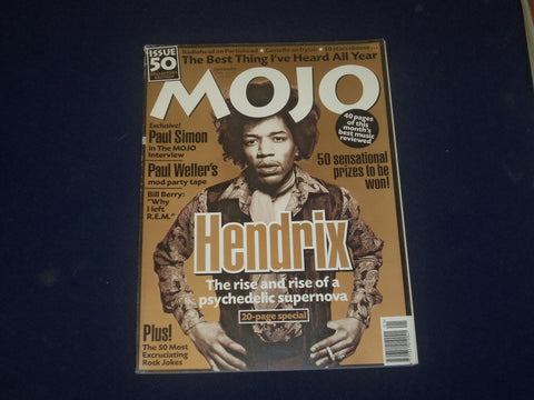 1998 JANUARY MOJO MAGAZINE - ENGLAND - JIMI HENDRIX - B 663
