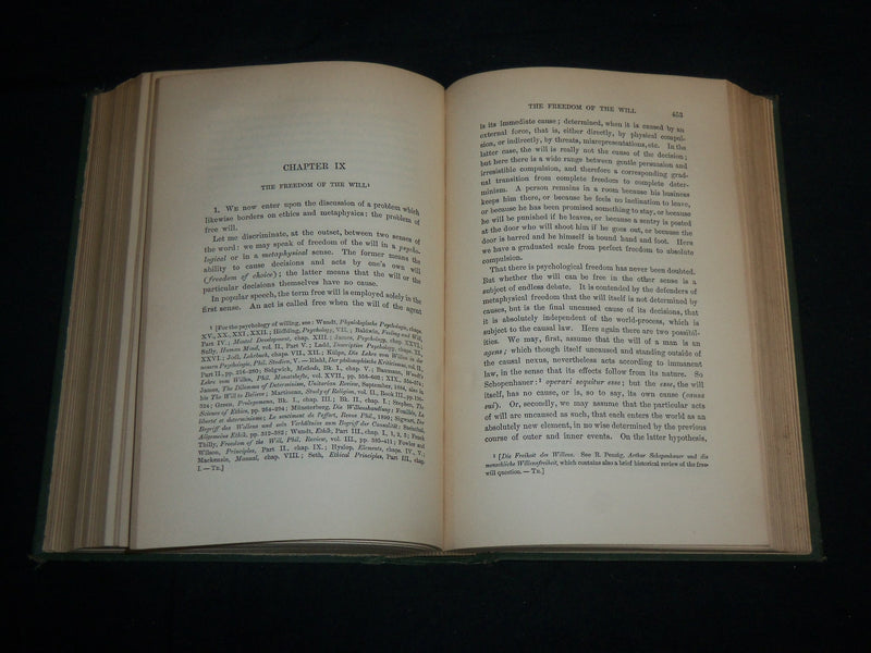 1899 A SYSTEM OF ETHICS HARDCOVER BOOK BY FRIEDRICH PAULSEN - KD 6746