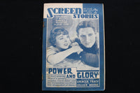 1934 JANUARY 27 SCREEN STORIES MAGAZINE - SPENCER TRACY COVER - E 25212