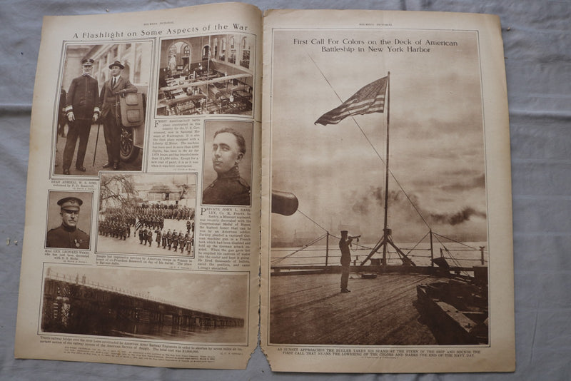 1919 APRIL 24 MID-WEEK PICTORIAL MAGAZINE SECTION - RETURN OF THE NAVY - NP 9257