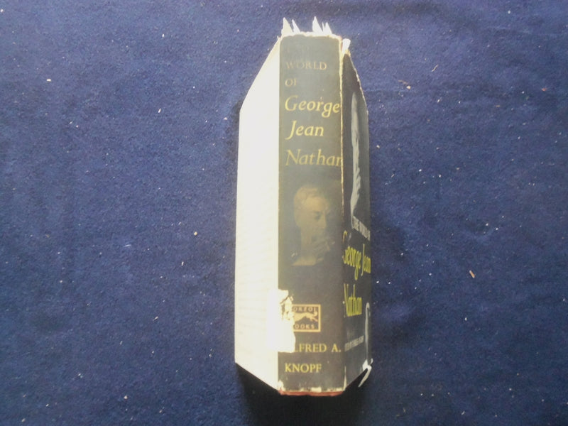 1952 THE WORLD OF GEORGE JEAN NATHAN HARDCOVER BOOK BY CHARLES ANGOFF - KD 8397