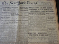 1919 AUGUST 22 NEW YORK TIMES - AMERICAN TROOPS KILL 4 MEXICAN BANDITS - NT 6419