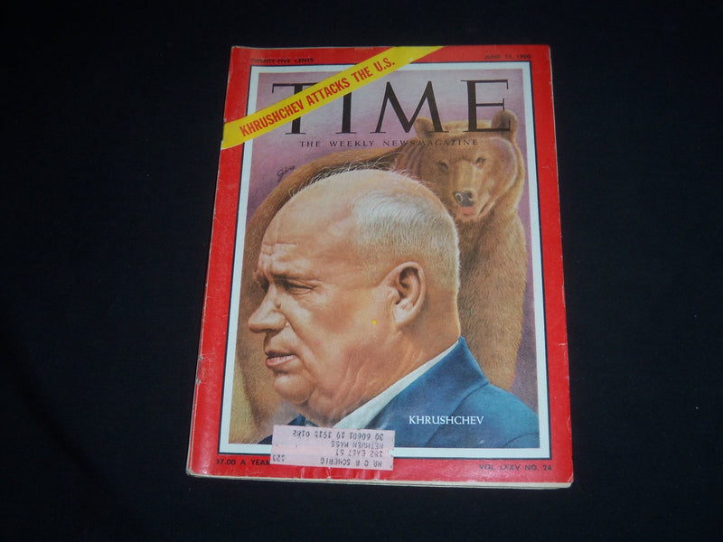 1960 JUNE 13 TIME MAGAZINE - NIKITA KHRUSHCHEV - T 1747