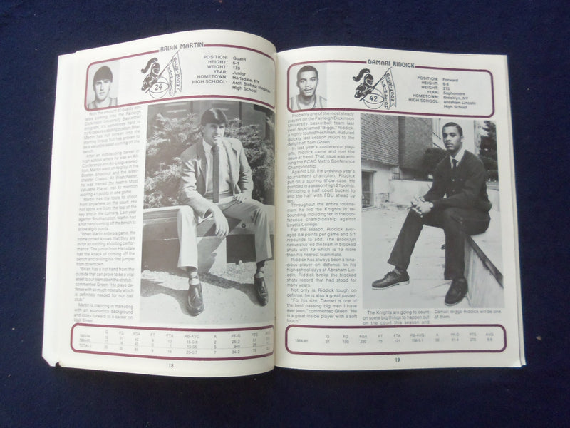 1983-86 FAIRLEIGH DICKINSON MEN'S & WOMEN'S BSKT YEARBOOOKS -LOT OF 11-O 2890D