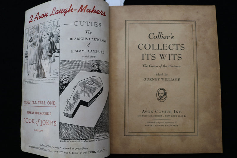 1945 COLLIER'S COLLECTS ITS WITS - CREAM OF THE CARTOONS SOFTCOVER BOOK - K 2871