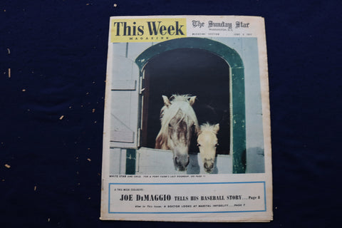 1952 JUNE 8 THIS WEEK MAGAZINE - JOE DIMAGGIO STORY COVER - E 22890