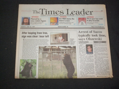 1997 JUNE 24 WILKES-BARRE TIMES LEADER - ARREST OF MARY ELLEN SACCO - NP 7747