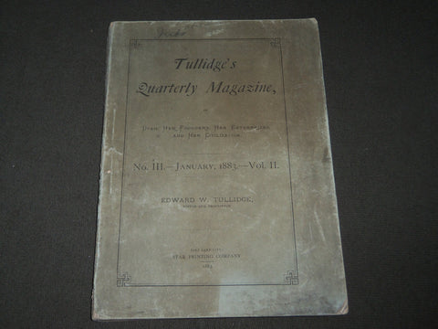 1883 JANUARY TULLIDGE'S QUARTERLY MAGAZINE - EDWARD W. TULLIDGE - J 3359