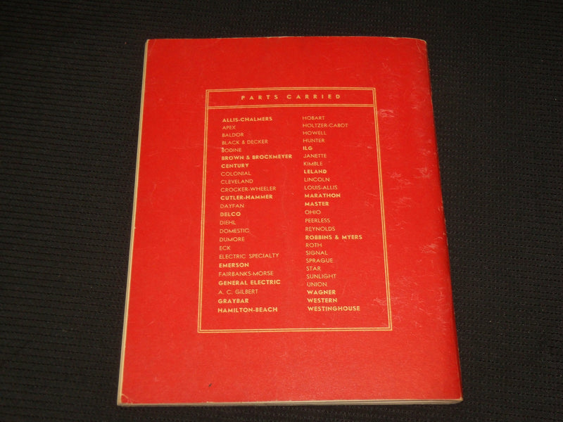 1940'S READING ELECTRIC CO. INC. MOTOR PARTS CATALOGUE NO. 47 - KD 4851H
