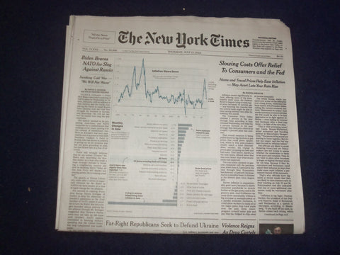 2023 JULY 13 NEW YORK TIMES - BIDEN BRACES NATO FOR SLOG AGAINST RUSSIA