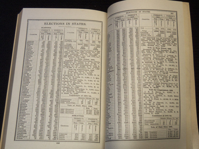 1906-1912 TRIBUNE ALMANAC LOT OF 7 - SOFTCOVER - KD 3409R