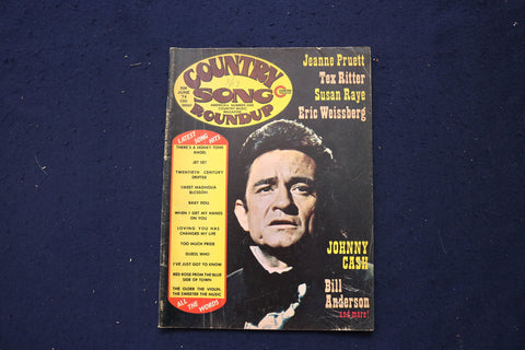 1974 JUNE COUNTRY SONG ROUNDUP MAGAZINE - JOHNNY CASH COVER - E 18137