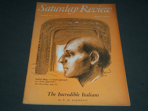 1952 MARCH 29 SATURDAY REVIEW OF LITERATURE MAGAZINE - RUDOLF BING - ST 4930