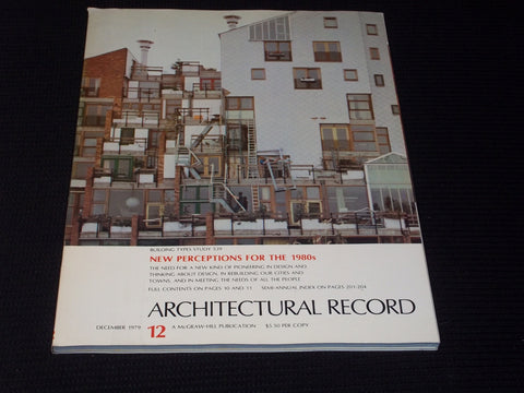 1979 DECEMBER ARCHITECTURAL RECORD MAGAZINE - NEW PERCEPTIONS COVER - E 5970