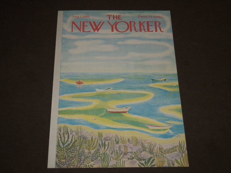 1965 AUGUST 7 NEW YORKER MAGAZINE FRONT COVER ONLY - GREAT ART FOR FRAMING