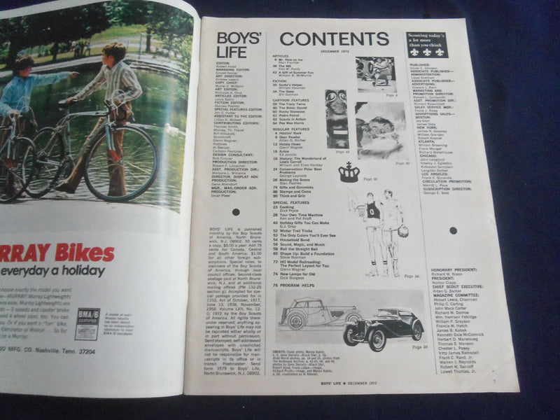 1972 DECEMBER BOYS' LIFE MAGAZINE - JEAN RATELLE COVER - SP 6481X