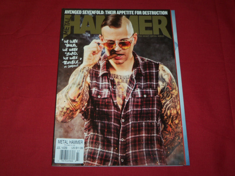 2014 JULY METAL HAMMER MAGAZINE ISSUE NO. 258 - AVENGED SEVENFOLD COVER - RC 368