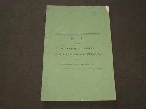 1843 MIDDLESEX COUNTY CONNECTICUT ASSOCIATION & CONSOCIATION RULES BOOK - J 6157