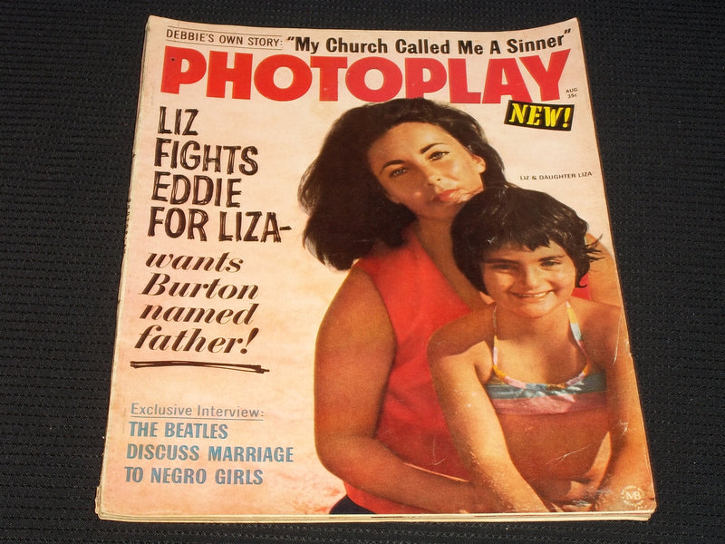 1964 AUGUST PHOTOPLAY MAGAZINE - ELIZABETH TAYLOR & LIZA FRONT COVER - E 1910
