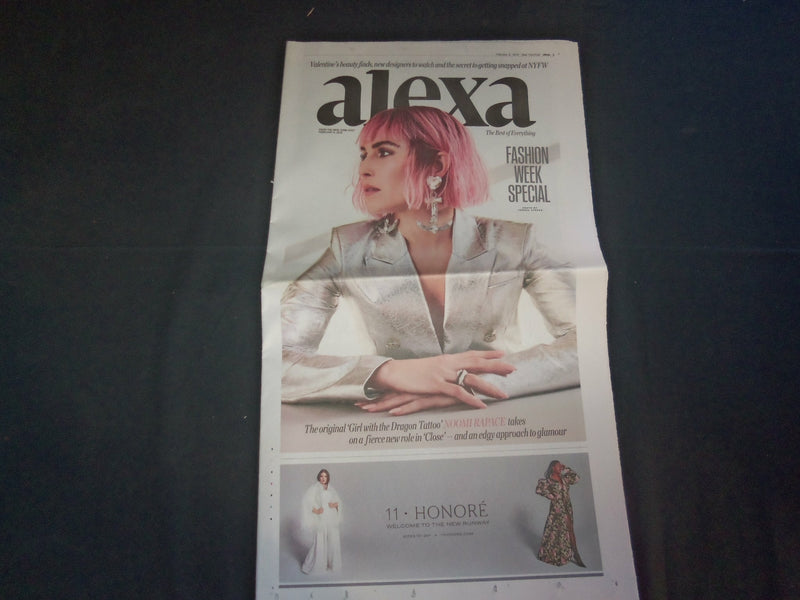 2019 FEBRUARY 6 NEW YORK POST ALEXA SECTION - NOOMI RAPACE COVER - NP 4003
