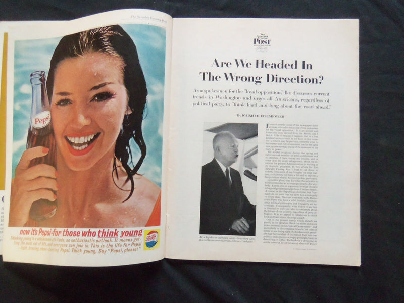 1962 AUG 11-18 THE SATURDAY EVENING POST MAGAZINE - EISENHOWER COVER - SP 2374