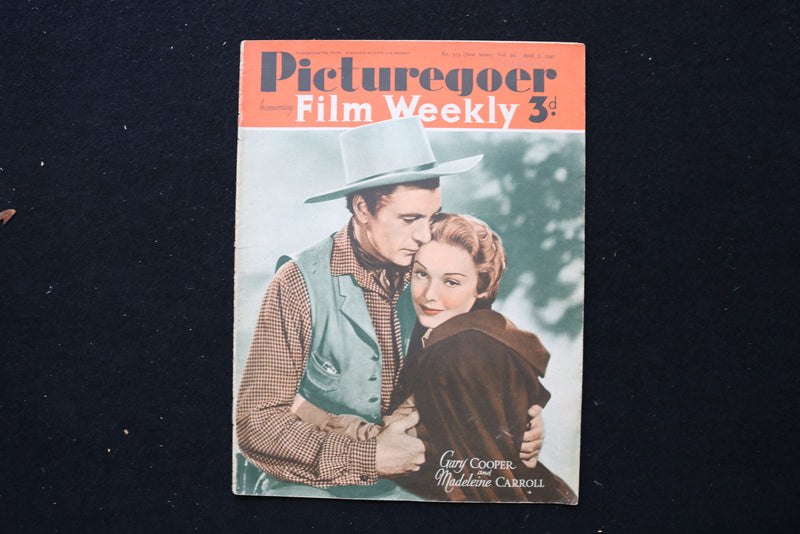 1941 APRIL 5 PICTUREGOER MAGAZINE - GARY COOPER COVER - E 24546