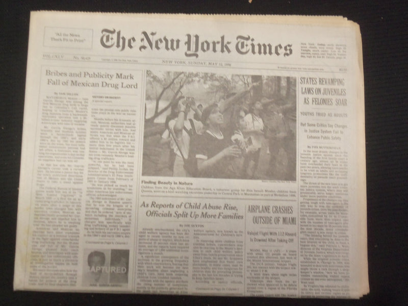 1996 MAY 12 NEW YORK TIMES NEWSPAPER -STATES REVAMPING LAWS ON JUVENILES-NP 7041