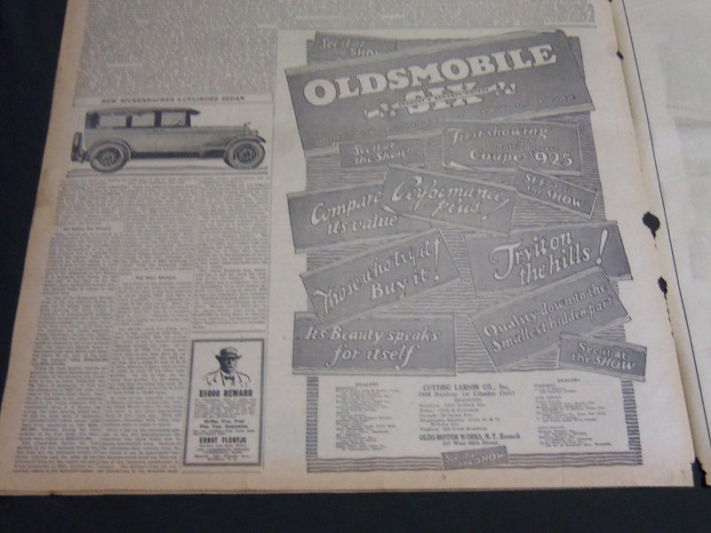 1926 JAN 10 NY TIMES AUTO SECTION - NATINAL MOTOR SHOW SETS RECORD - NT 7090