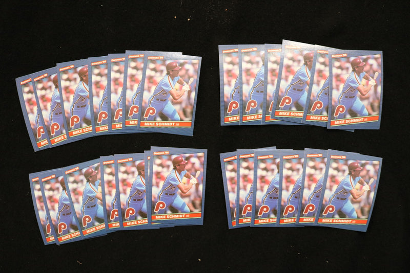 MIKE SCHMIDT 1986 DONRUSS BASEBALL CARDS - CARD #61 - NM-MT - LOT OF 27 - #31