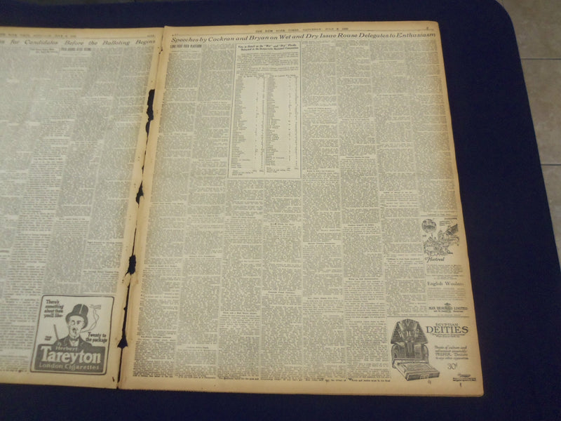1920 JULY 3 NEW YORK TIMES - M'ADOO LEADS, 289 VOTES ON SECOND BALLOT - NT 9319