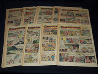 1955 DIARIO DE COSTA RICA SUNDAY COLOR COMCIS LOT OF 9 - SUPERMAN - NP 2152U