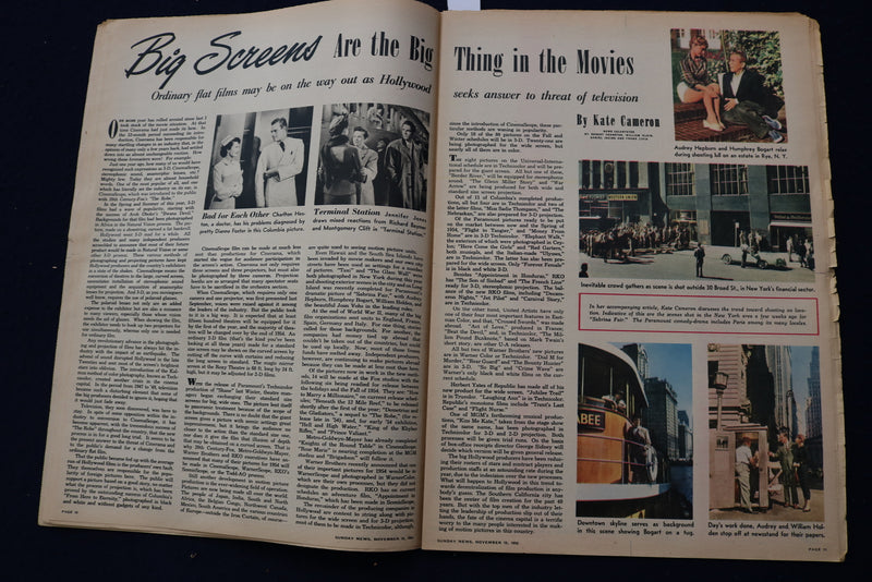 1953 NOV 15 SUNDAY NEWS PICTURE NEWSPAPER - DEBORAH KERR -MOVIE SECTION- E 22780