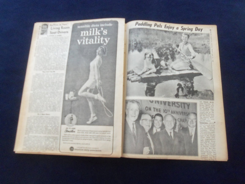 1965 MAY 21 BOSTON RECORD AMERICAN NEWSPAPER- PUPILS IN 40 MI. BUSSING - NP 6295