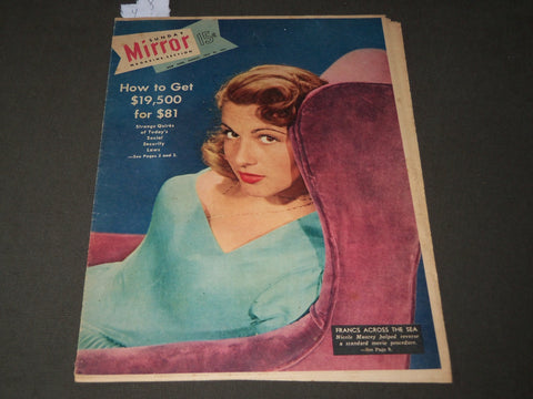 1953 JULY 26 NY SUNDAY MIRROR MAGAZINE SECTION - NICOLE MAUREY COVER - J 2894