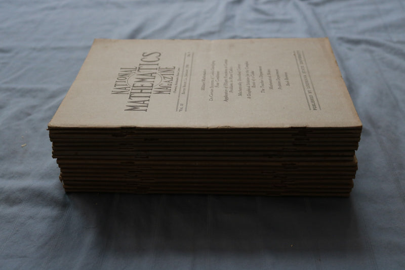 1936-1938 NATIONAL MATHEMATICS MAGAZINE - LOT OF 16 - O 3897