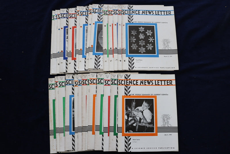 1941 SCIENCE NEWS LETTER - LOT OF 27 - O 3422