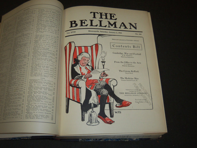 1915 THE BELLMAN MAGAZINE BOUND VOLUME LOT OF 2 COMPLETE YEAR - PHOTOS - R 421