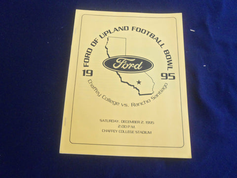 1995 DEC 2 FORD OF UPLAND BOWL PROGRAM -CHAFFEY VS. RANCHO SANTIAGO - ST 6362C