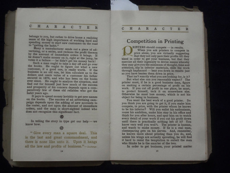 1909 AUGUST-SEPTEMBER CHARACTER ART-IN-INK SOFTCOVER BOOK - J 9649