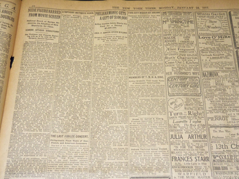 1917 JANUARY 22 NEW YORK TIMES - GERMANY PLANNING ACTUAL BLOCKADE - NT 8754