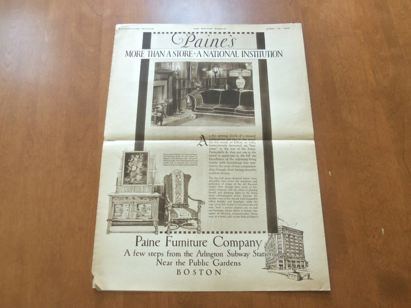 1922 APRIL 12 BOSTON HERALD ROTOGRAVURE SECTION - BASEBALL - NP 5018