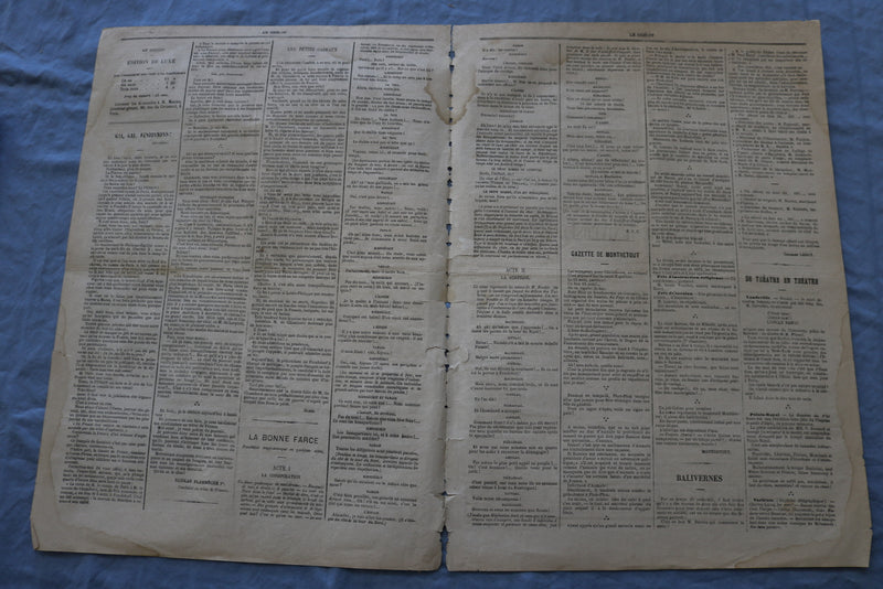 1873 AUGUST 17 LE GRELOT NEWSPAPER - CROQUIS DE SAISON - FRENCH - NP 8631