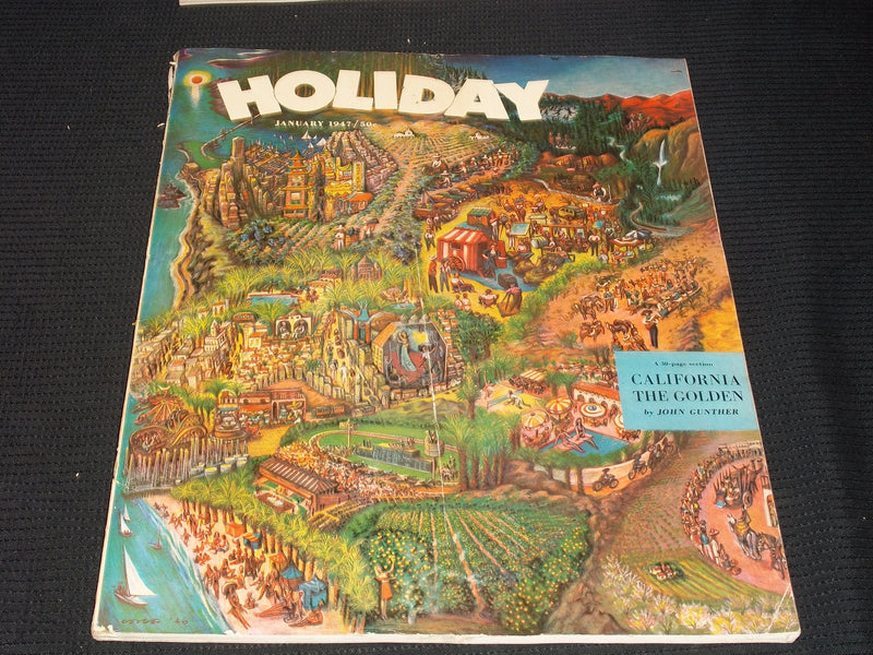 1947 JANUARY HOLIDAY MAGAZINE - CALIFORNIA NICE FRONT COVER - E 1251