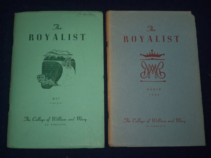 1949-1955 THE COLLEGE OF WILLIAM & MARY LOT OF 7 DIFFERENT PIECES - O 2498