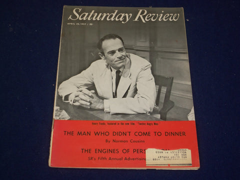 1957 APRIL 20 SATURDAY REVIEW MAGAZINE - HENRY FONDA - SP 9450