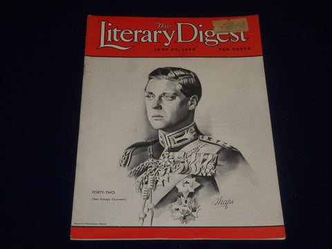 1936 JUNE 27 JUNE THE LITERARY DIGEST MAGAZINE - EDWARD VIII COVER - SP 2619