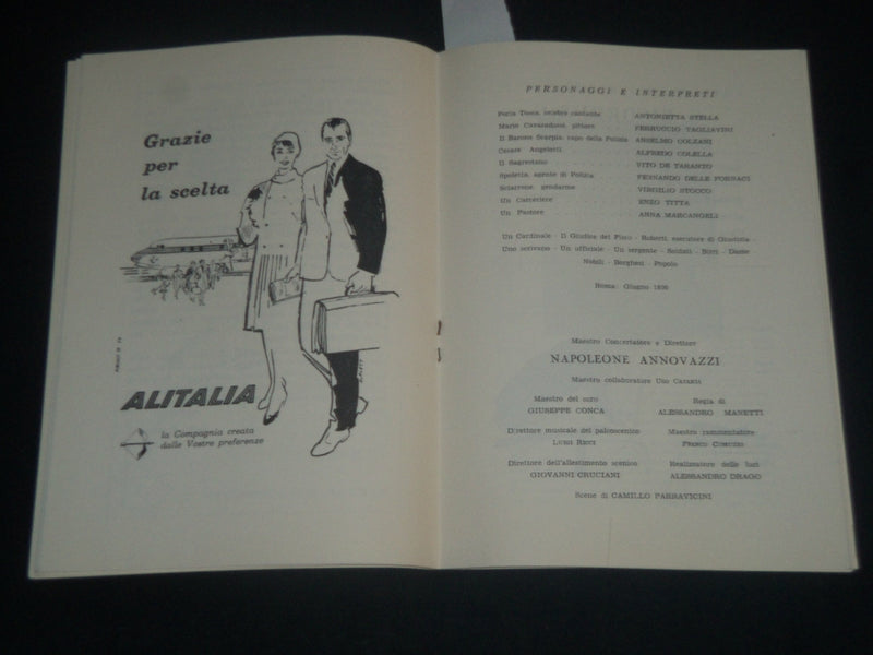 1956 SEPTEMBER 6 TERME DI CARACALLA PROGRAM - TOSCA - GIOCOMO PUCCINI - J 4288