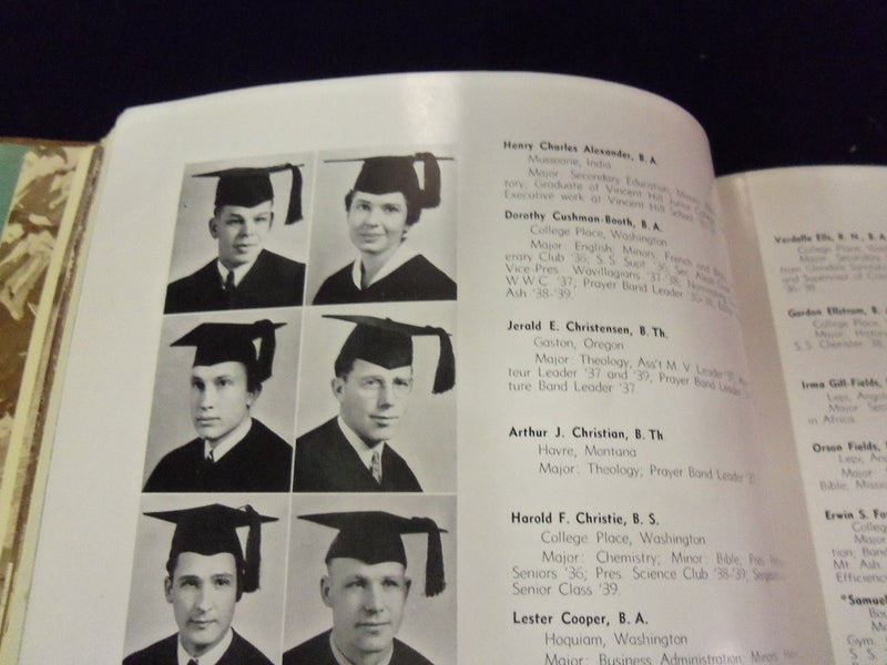 1939 WALLA WALLA COLLEGE YEARBOOK - MOUNTAIN ASH - WASHINGTON - YB 197