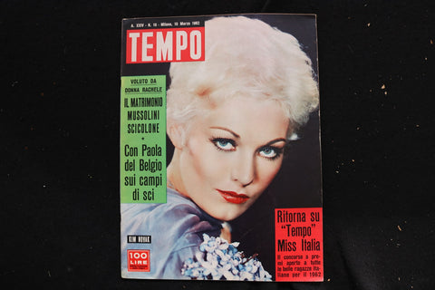 1962 MARCH 10 TEMPO MAGAZINE - KIM NOVAK COVER - E 25832