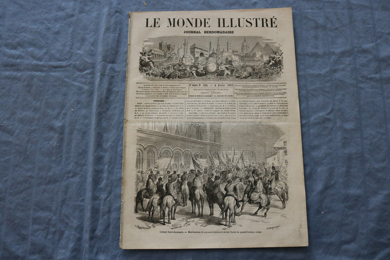 1864 FEB 6 LE MONDE ILLUSTRE MAGAZINE - CONFLIT DANO-ALLEMAND - FRENCH - NP 8443